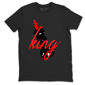 Sneaker match tees – Sneaker Tees To Match Air Jordan 6 Reverse Infrared Shoes – 3D King Tee Black 2