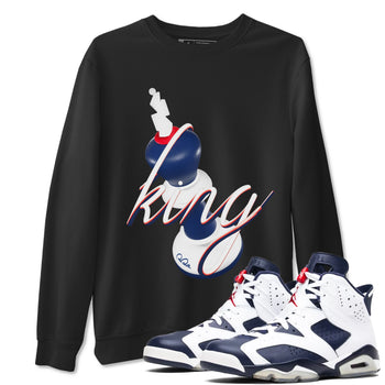 6s White And Midnight Navy shirts to match jordans 3D King sneaker match tees Air Jordan 6 White And Midnight Navy SNRT Sneaker Tees streetwear brand Black 1 unisex cotton tee