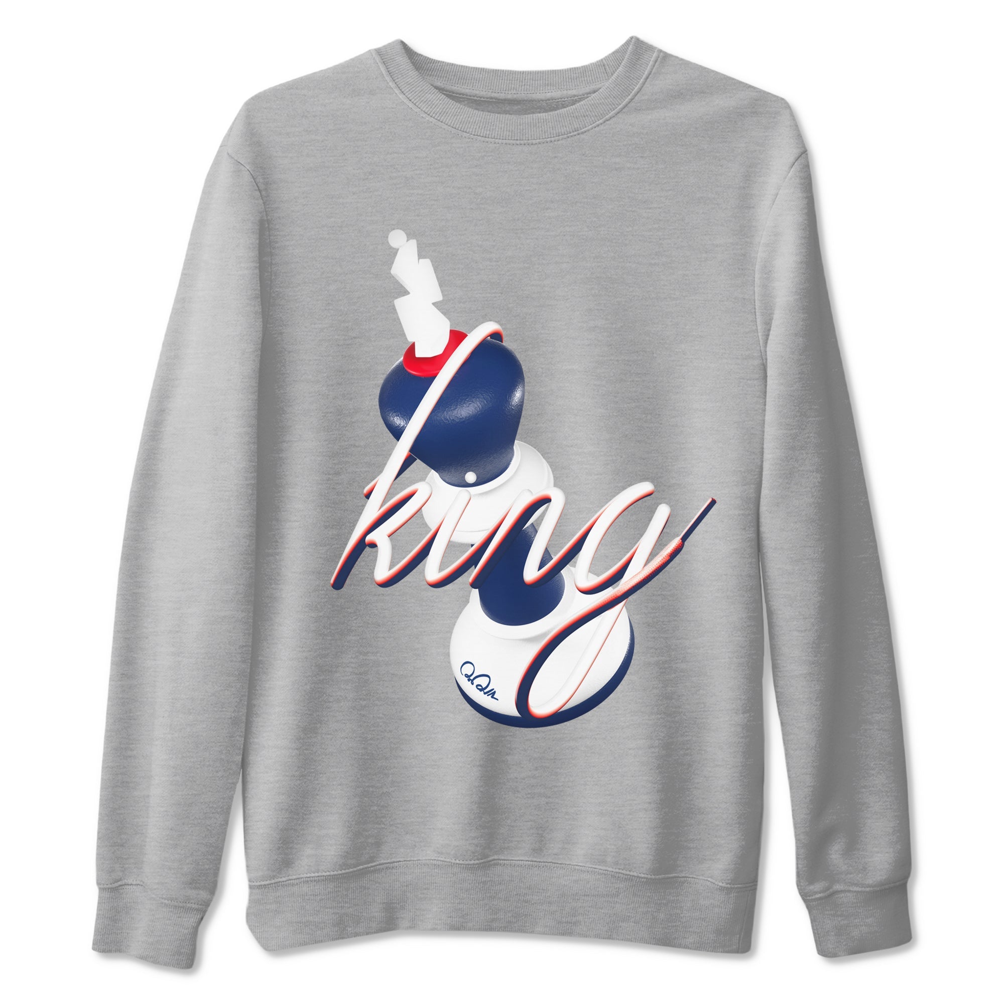 6s White And Midnight Navy shirts to match jordans 3D King sneaker match tees Air Jordan 6 White And Midnight Navy SNRT Sneaker Tees streetwear brand Heather Grey 2 unisex cotton tee