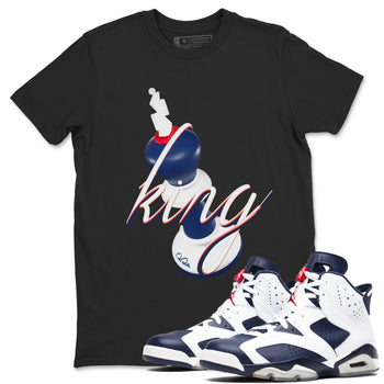 6s White And Midnight Navy shirts to match jordans 3D King sneaker match tees Air Jordan 6 White And Midnight Navy SNRT Sneaker Tees streetwear brand Black 1 unisex cotton tee