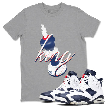 6s White And Midnight Navy shirts to match jordans 3D King sneaker match tees Air Jordan 6 White And Midnight Navy SNRT Sneaker Tees streetwear brand Heather Grey 1 unisex cotton tee