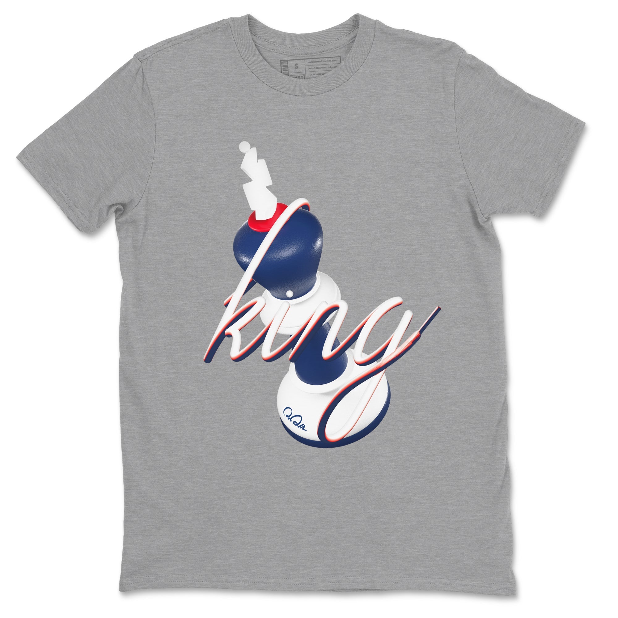 6s White And Midnight Navy shirts to match jordans 3D King sneaker match tees Air Jordan 6 White And Midnight Navy SNRT Sneaker Tees streetwear brand Heather Grey 2 unisex cotton tee