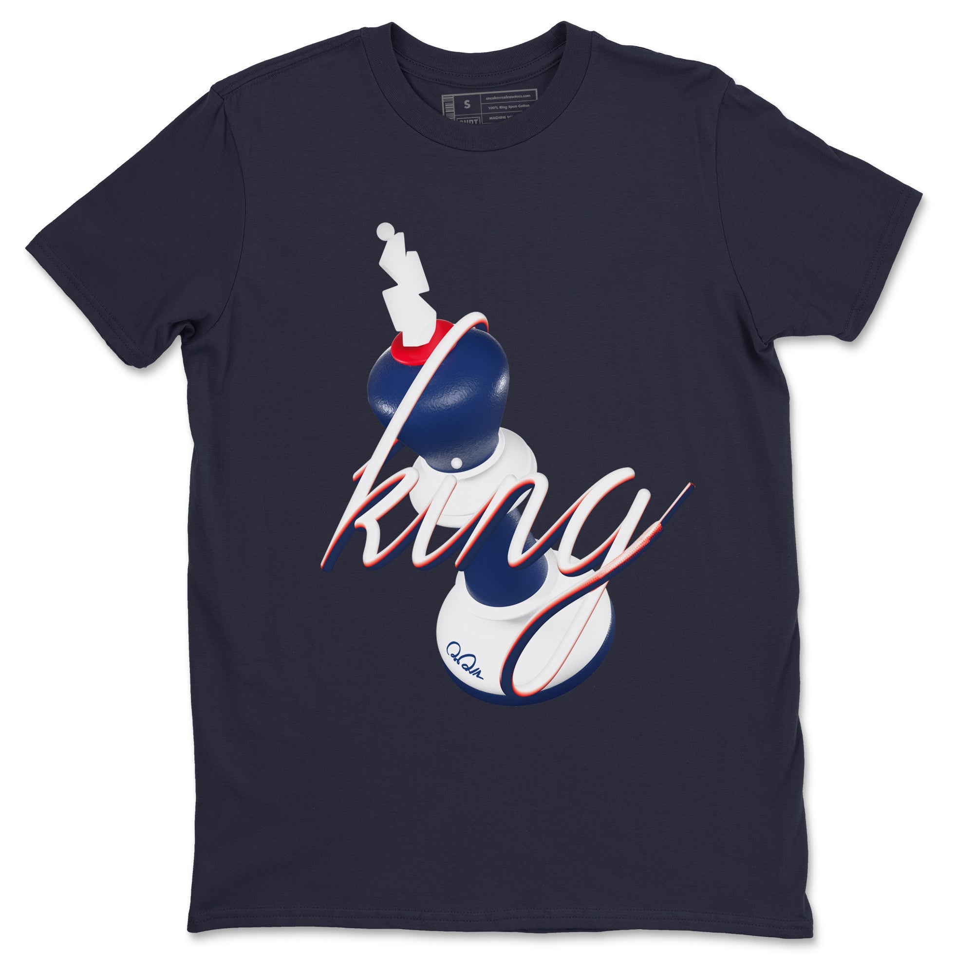6s White And Midnight Navy shirts to match jordans 3D King sneaker match tees Air Jordan 6 White And Midnight Navy SNRT Sneaker Tees streetwear brand Navy 2 unisex cotton tee