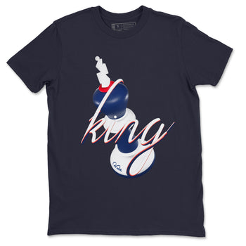6s White And Midnight Navy shirts to match jordans 3D King sneaker match tees Air Jordan 6 White And Midnight Navy SNRT Sneaker Tees streetwear brand Navy 2 unisex cotton tee