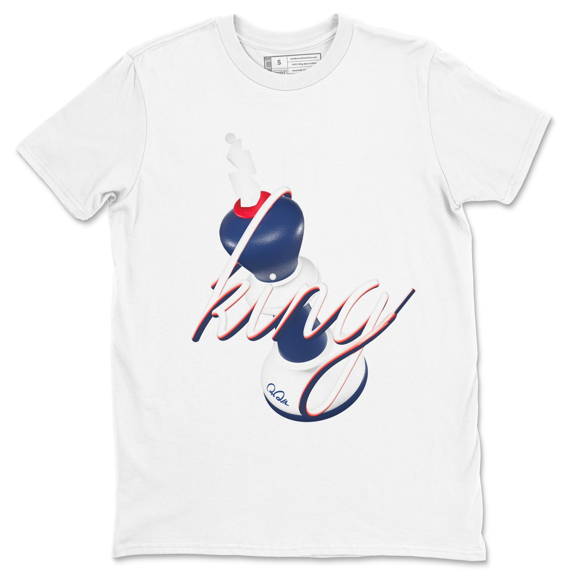 6s White And Midnight Navy shirts to match jordans 3D King sneaker match tees Air Jordan 6 White And Midnight Navy SNRT Sneaker Tees streetwear brand White 2 unisex cotton tee