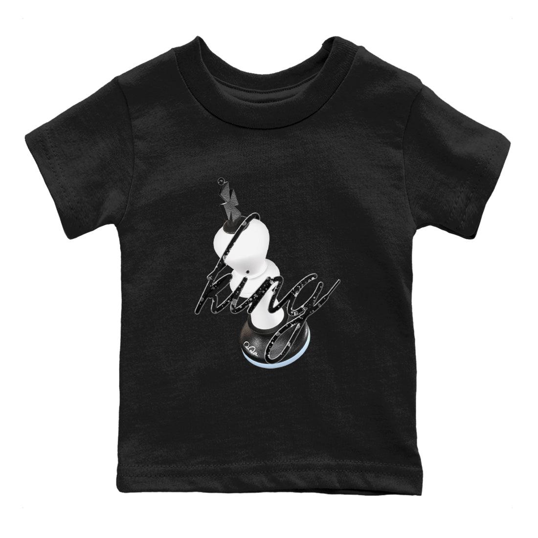AJ6 White Black shirts to match jordans 3D King sneaker match tees Air Jordan 6 White Black SNRT Sneaker Tees streetwear brand Baby and Youth Black 2 cotton tee