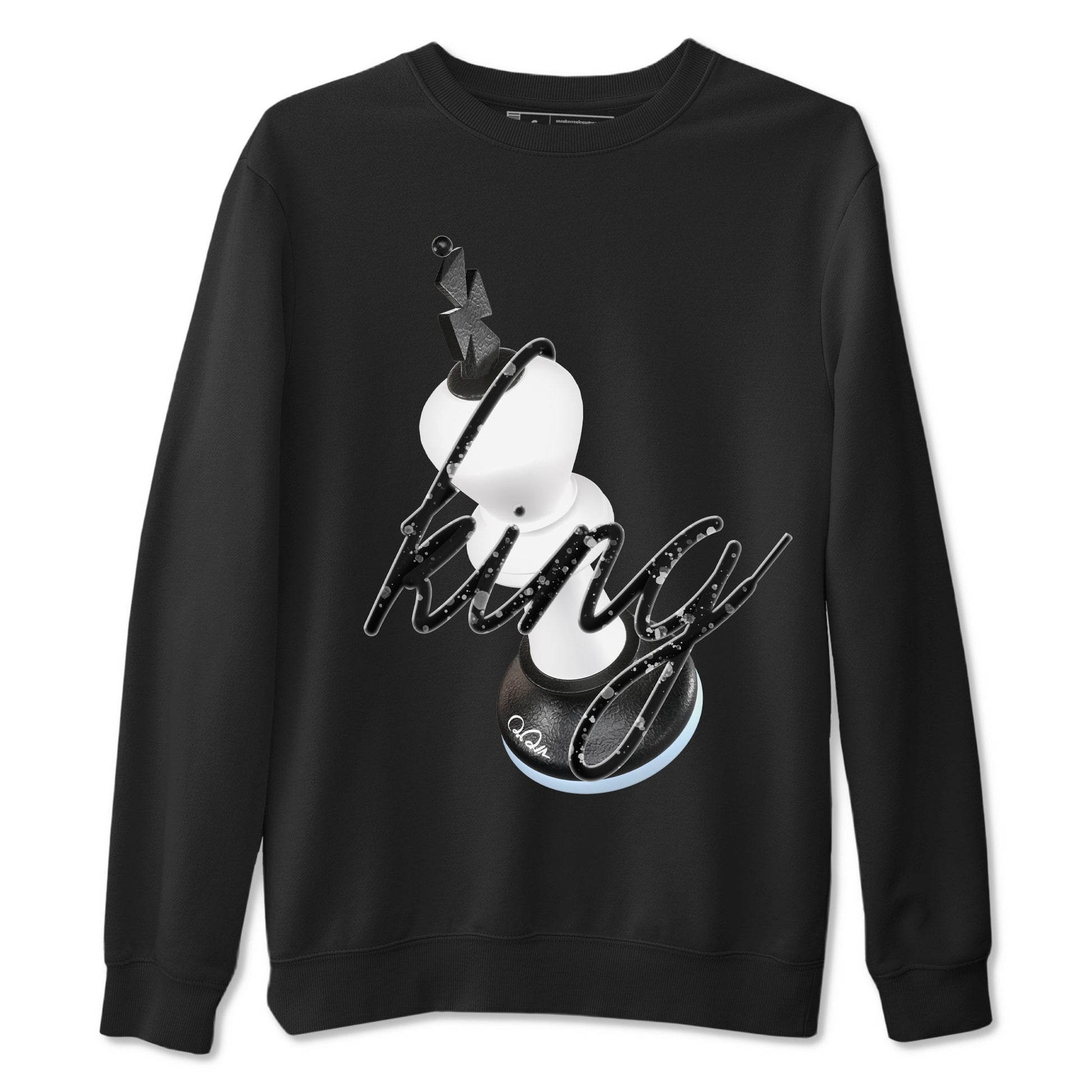 AJ6 White Black shirts to match jordans 3D King sneaker match tees Air Jordan 6 White Black SNRT Sneaker Tees streetwear brand Black 2 unisex cotton tee