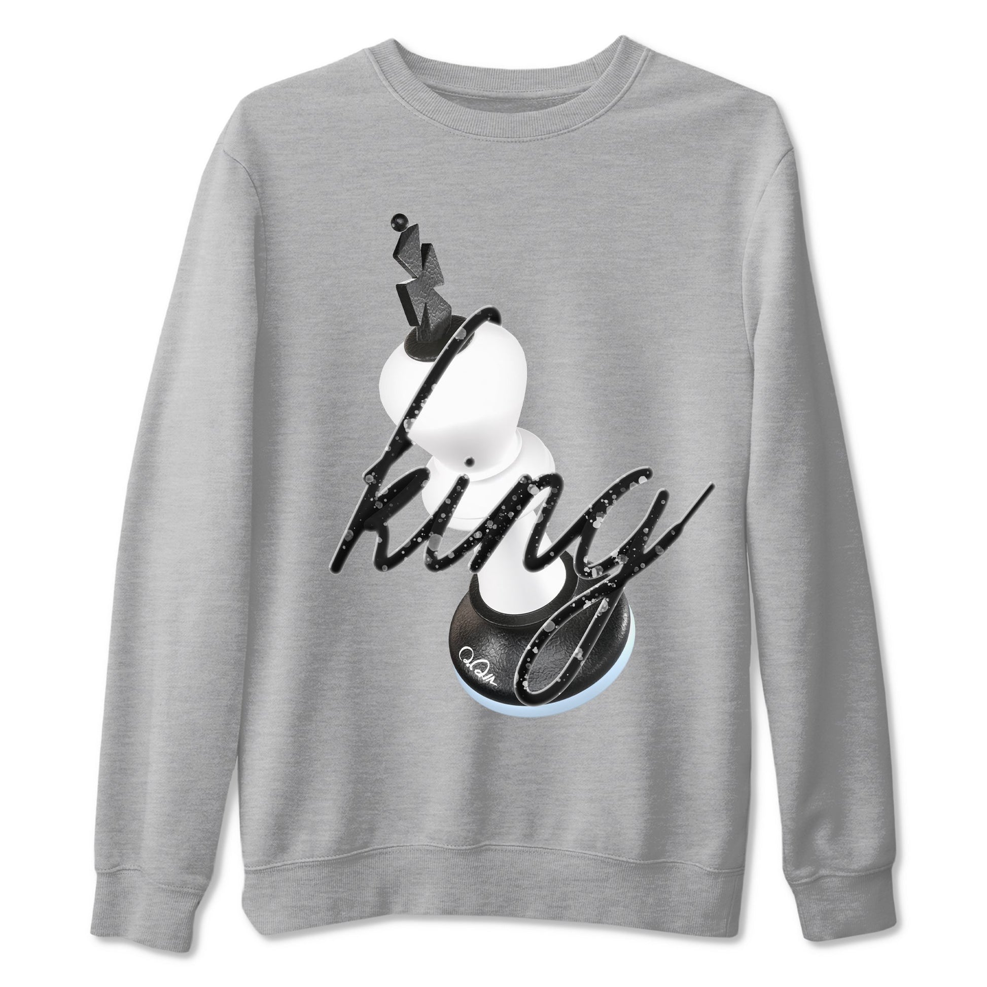 AJ6 White Black shirts to match jordans 3D King sneaker match tees Air Jordan 6 White Black SNRT Sneaker Tees streetwear brand Heather Grey 2 unisex cotton tee