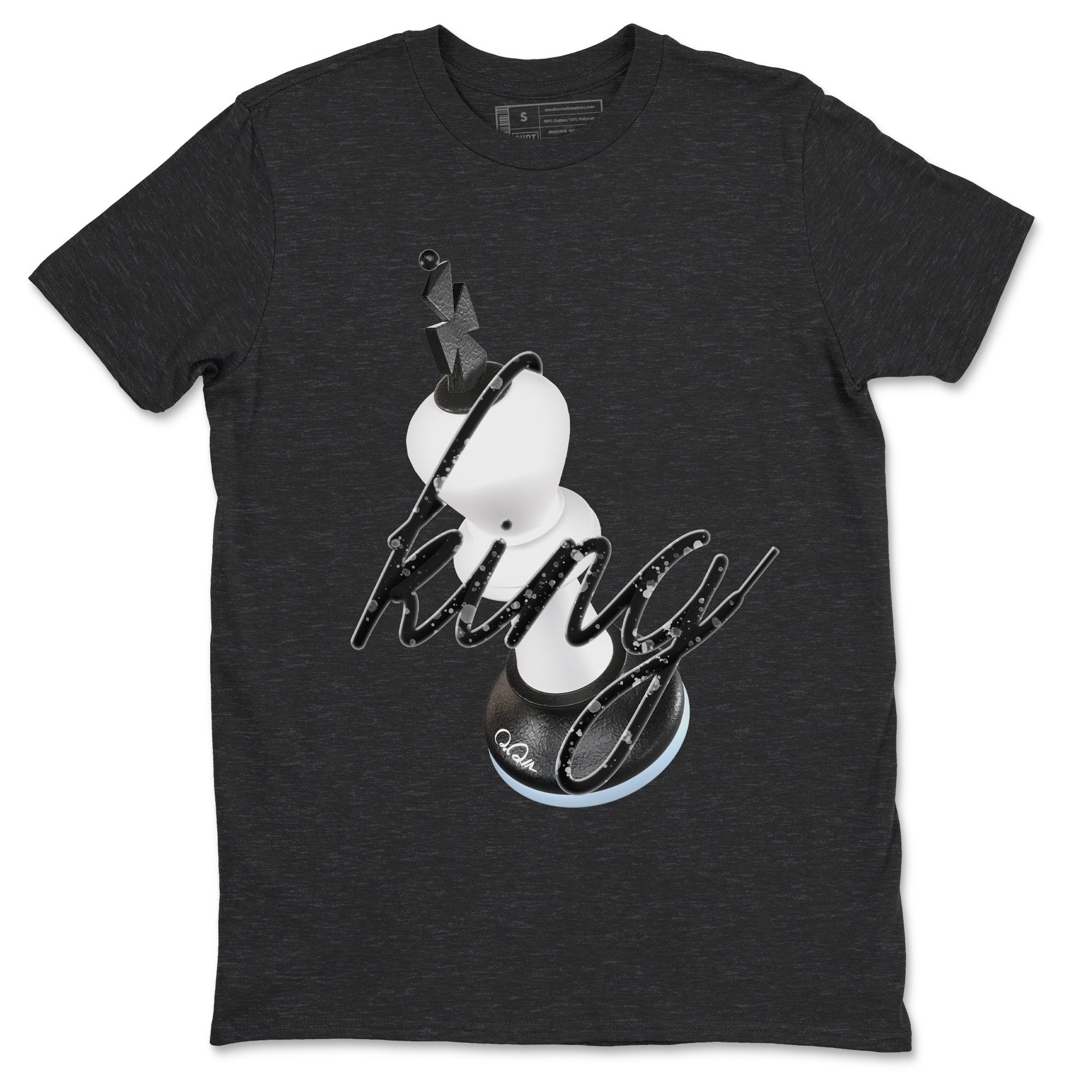 AJ6 White Black shirts to match jordans 3D King sneaker match tees Air Jordan 6 White Black SNRT Sneaker Tees streetwear brand Charcoal Heather 2 unisex cotton tee