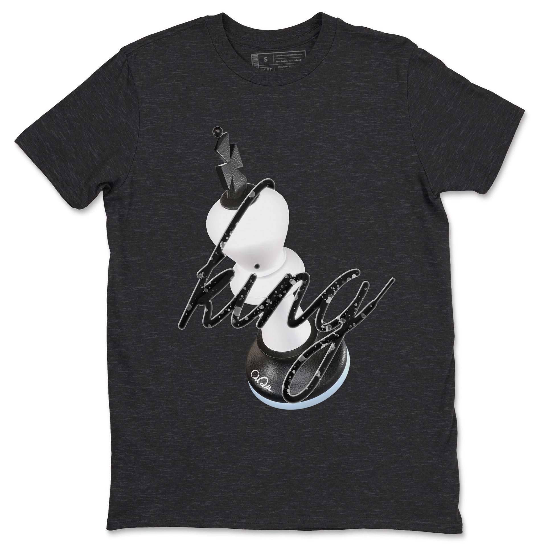 AJ6 White Black shirts to match jordans 3D King sneaker match tees Air Jordan 6 White Black SNRT Sneaker Tees streetwear brand Charcoal Heather 2 unisex cotton tee