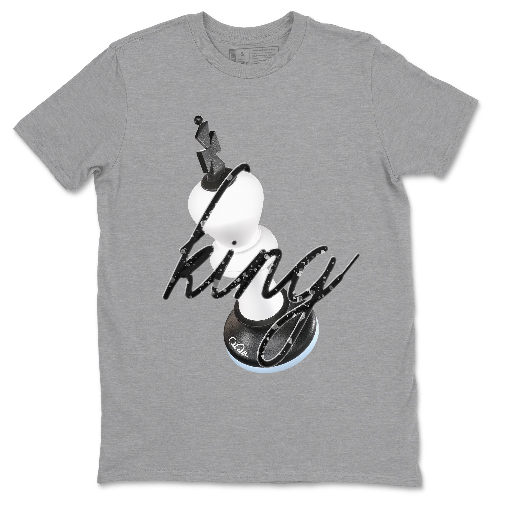 AJ6 White Black shirts to match jordans 3D King sneaker match tees Air Jordan 6 White Black SNRT Sneaker Tees streetwear brand Heather Grey 2 unisex cotton tee