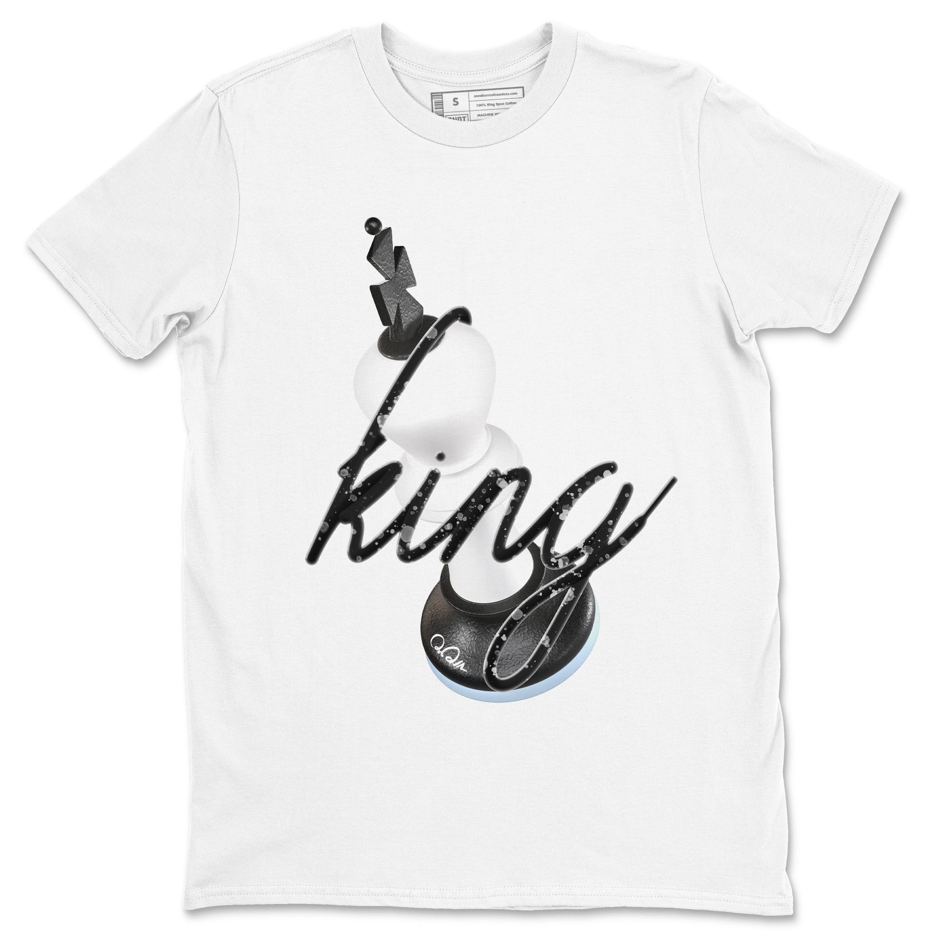 AJ6 White Black shirts to match jordans 3D King sneaker match tees Air Jordan 6 White Black SNRT Sneaker Tees streetwear brand White 2 unisex cotton tee