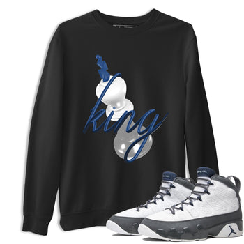 Sneaker match tees – Sneaker Tees To Match Air Jordan 9 Flint Grey Shoes – 3D King Tee Black 1