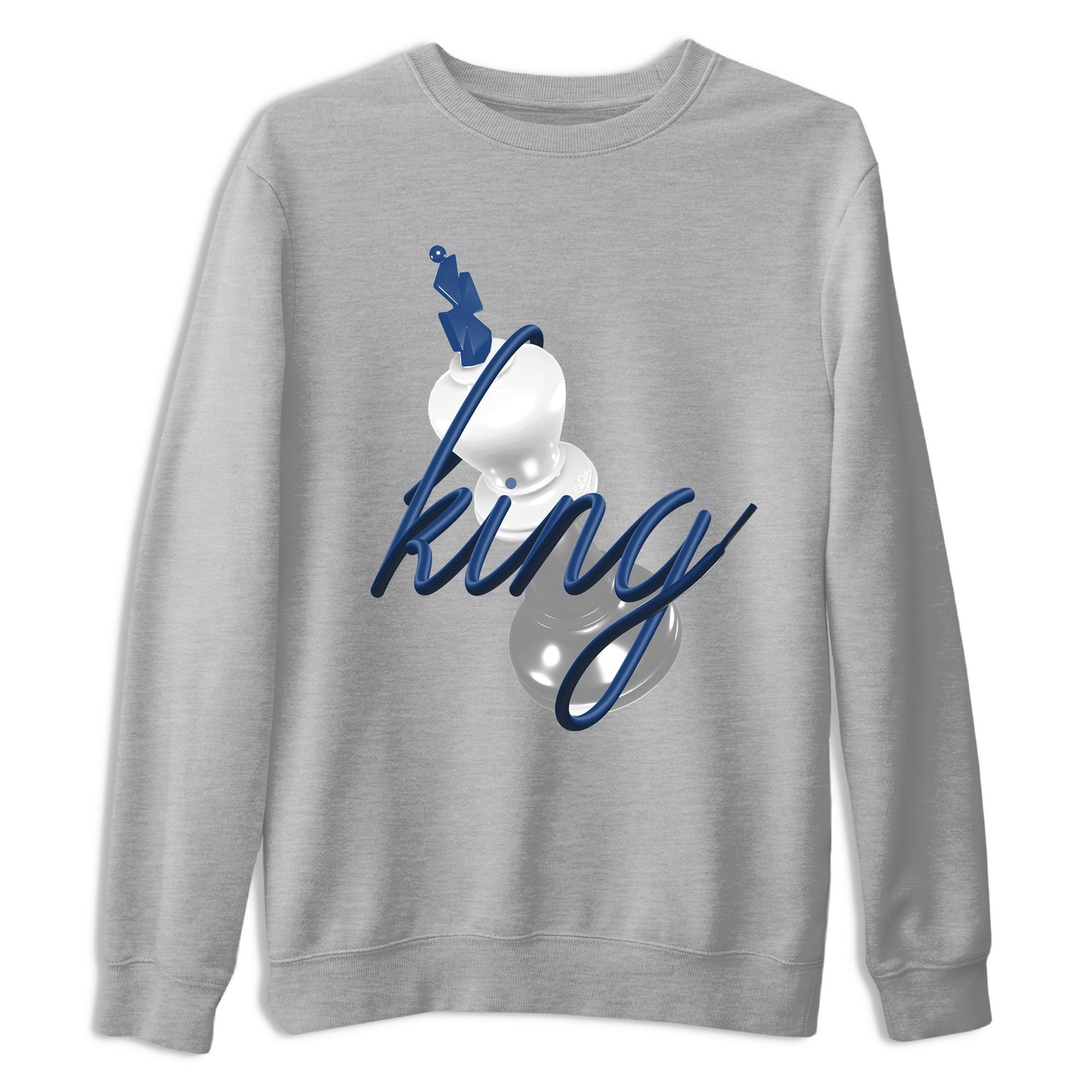 Sneaker match tees – Sneaker Tees To Match Air Jordan 9 Flint Grey Shoes – 3D King Tee Heather Grey 2