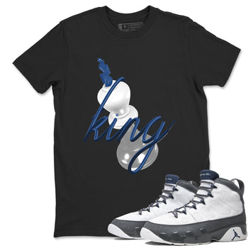 Sneaker match tees – Sneaker Tees To Match Air Jordan 9 Flint Grey Shoes – 3D King Tee Black 1