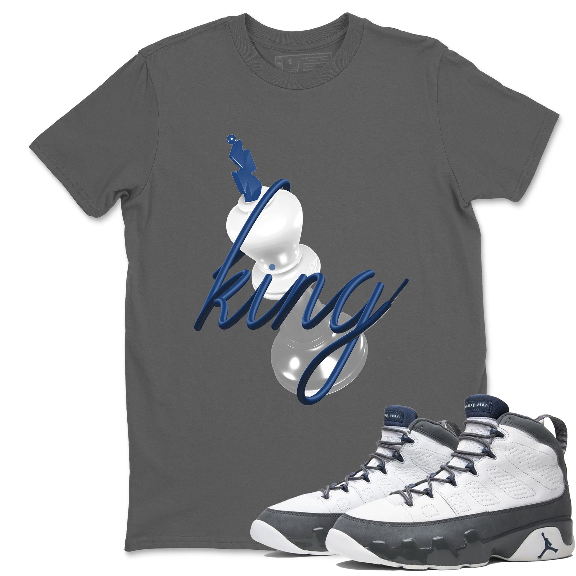Sneaker match tees – Sneaker Tees To Match Air Jordan 9 Flint Grey Shoes – 3D King Tee Cool Grey 1