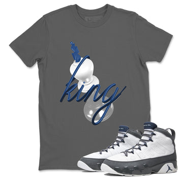 Sneaker match tees – Sneaker Tees To Match Air Jordan 9 Flint Grey Shoes – 3D King Tee Cool Grey 1