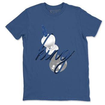 Sneaker match tees – Sneaker Tees To Match Air Jordan 9 Flint Grey Shoes – 3D King Tee Denim Blue 2