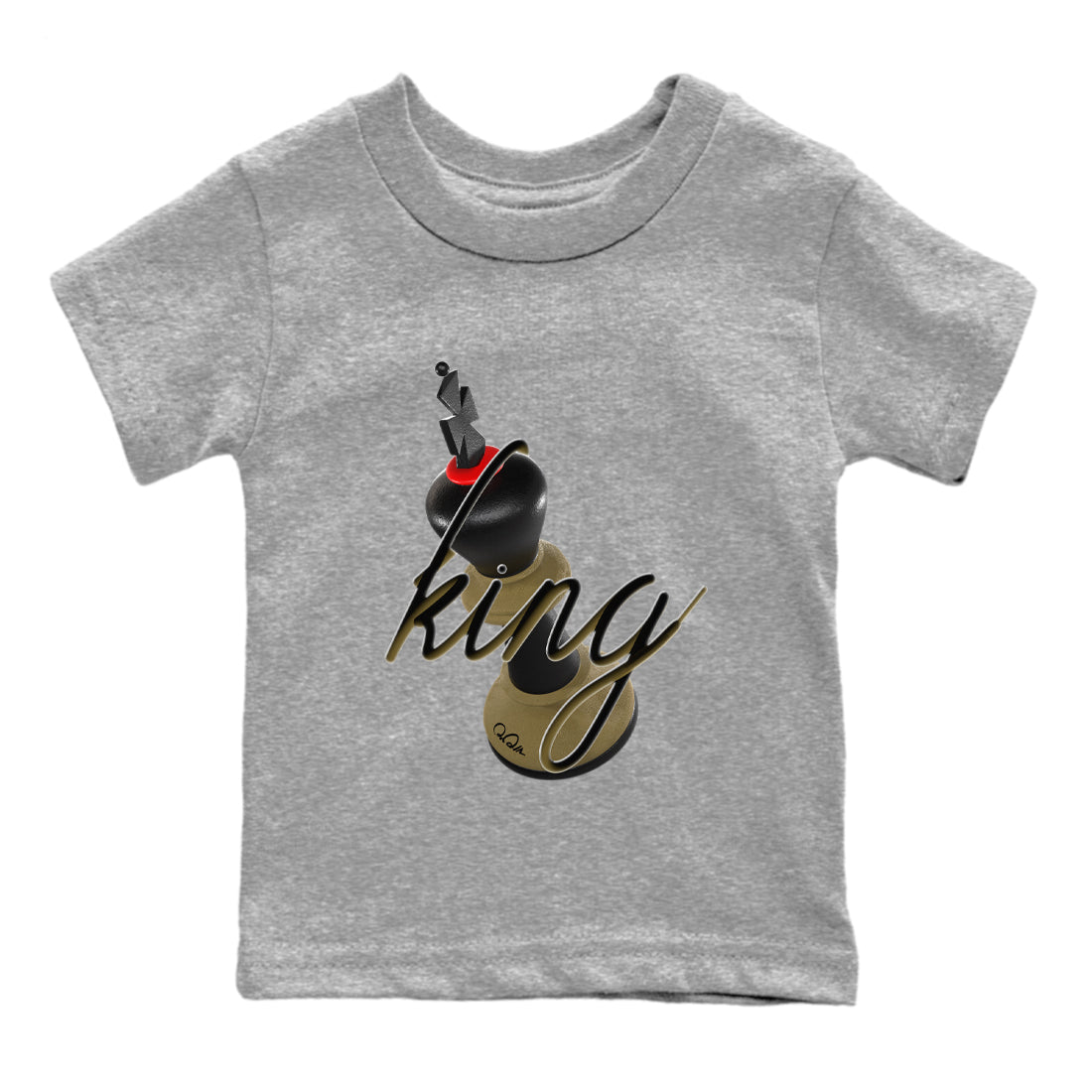 9s Olive shirts to match jordans 3D King sneaker match tees Air Jordan 9 Olive match shoes to clothes SNRT Sneaker Tees Youth Baby Heather Grey 2 tee