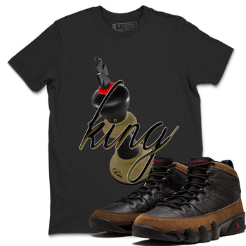 9s Olive shirts to match jordans 3D King sneaker match tees Air Jordan 9 Olive match shoes to clothes SNRT Sneaker Tees unisex cotton Black 1 shirts