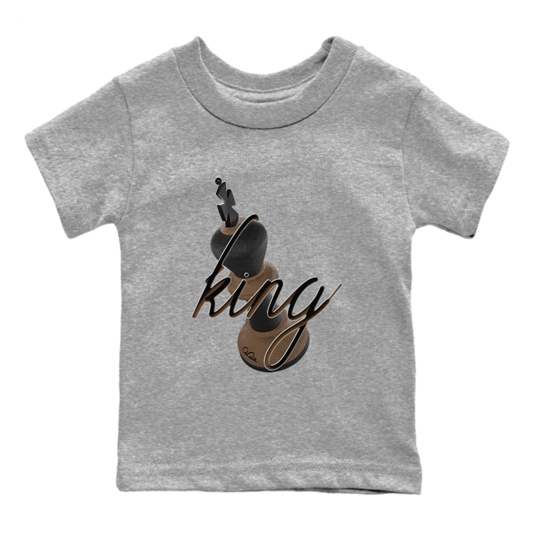 Jordan Jumpman Jack TR Travis Scott Dark Mocha shirts to match jordans 3D King sneaker match tees Jordan Jumpman Jack Travis Scott Dark Mocha match shoes to clothes SNRT Sneaker Tees Youth Baby Heather Grey 2 tee