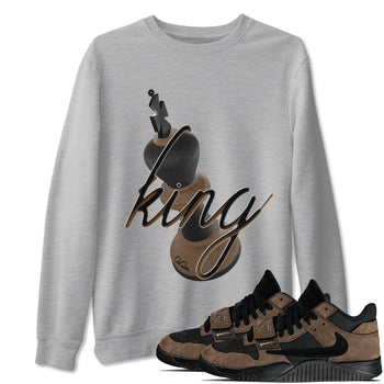 Jordan Jumpman Jack TR Travis Scott Dark Mocha shirts to match jordans 3D King sneaker match tees Jordan Jumpman Jack Travis Scott Dark Mocha match shoes to clothes SNRT Sneaker Tees unisex cotton Heather Grey 1 shirts