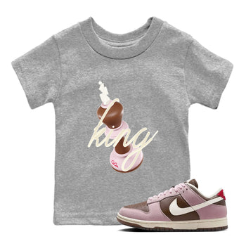 Dunk Cacao Wow And Pink Foam shirts to match jordans 3D King sneaker match tees Dunk Cacao Wow And Pink Foam SNRT Sneaker Tees streetwear brand Baby and Youth Heather Grey 1 cotton tee