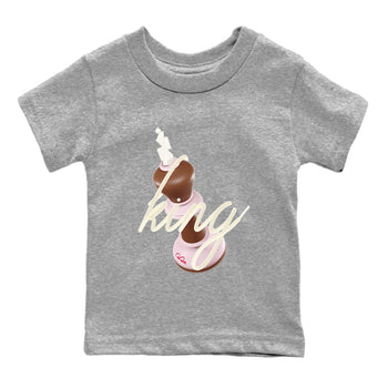 Dunk Cacao Wow And Pink Foam shirts to match jordans 3D King sneaker match tees Dunk Cacao Wow And Pink Foam SNRT Sneaker Tees streetwear brand Baby and Youth Heather Grey 2 cotton tee