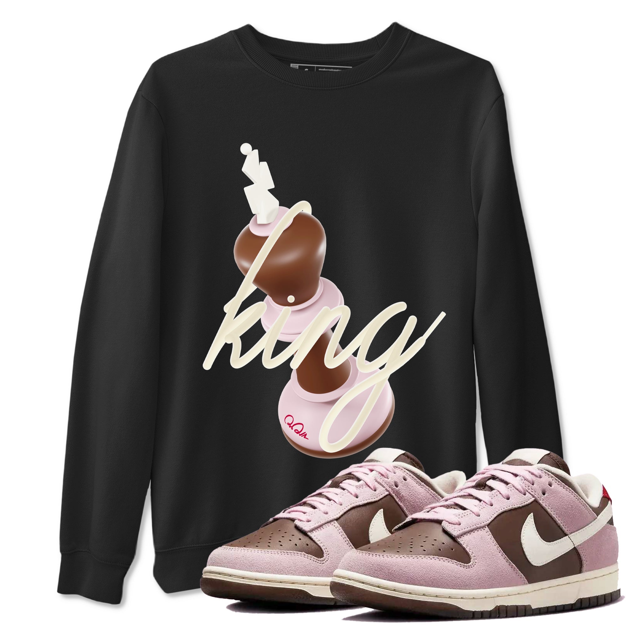 Dunk Cacao Wow And Pink Foam shirts to match jordans 3D King sneaker match tees Dunk Cacao Wow And Pink Foam SNRT Sneaker Tees streetwear brand Black 1 unisex cotton tee