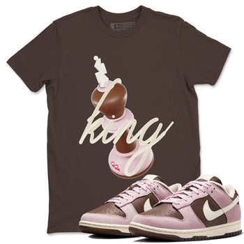 Dunk Cacao Wow And Pink Foam shirts to match jordans 3D King sneaker match tees Dunk Cacao Wow And Pink Foam SNRT Sneaker Tees streetwear brand Dark Chocolate 1 unisex cotton tee