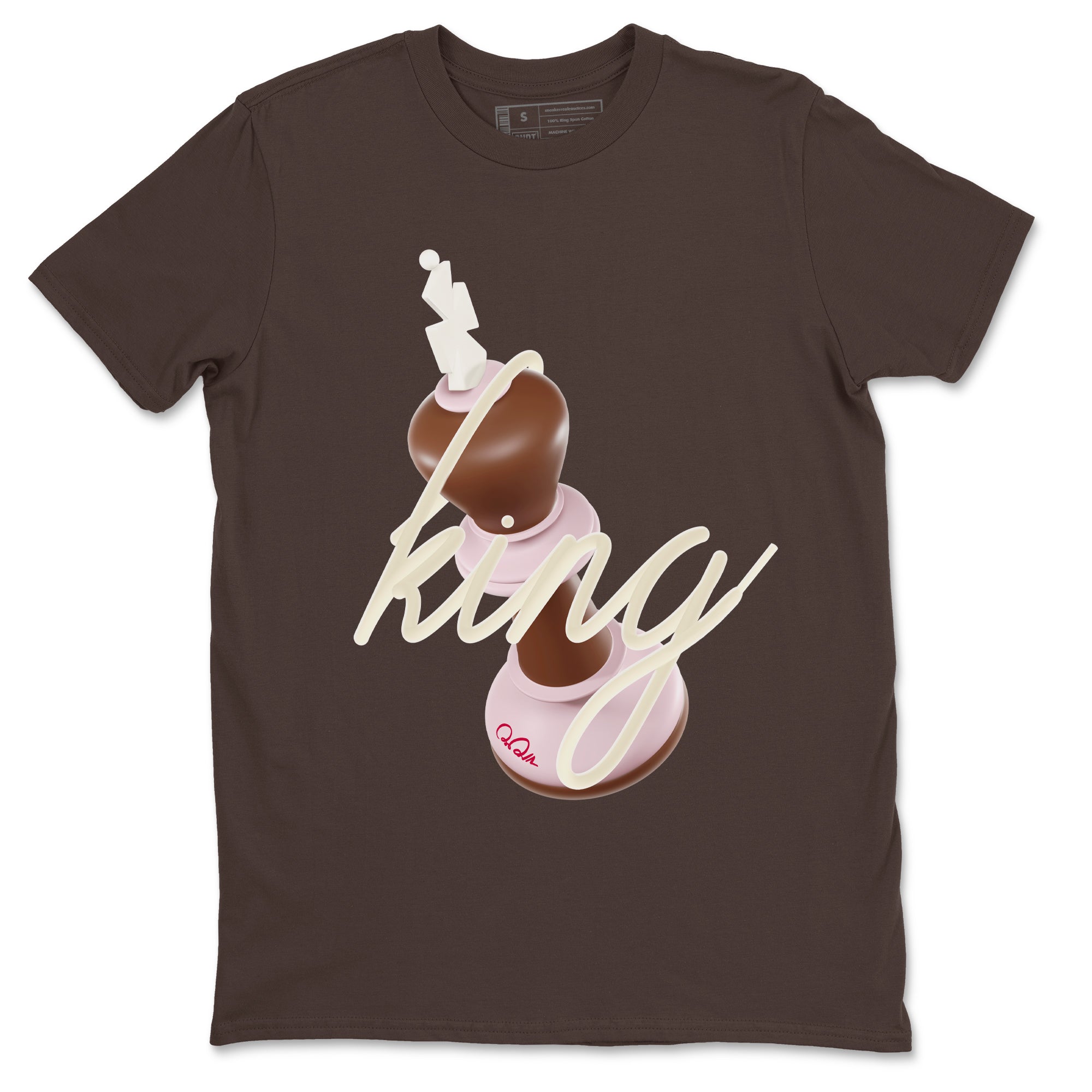 Dunk Cacao Wow And Pink Foam shirts to match jordans 3D King sneaker match tees Dunk Cacao Wow And Pink Foam SNRT Sneaker Tees streetwear brand Dark Chocolate 2 unisex cotton tee