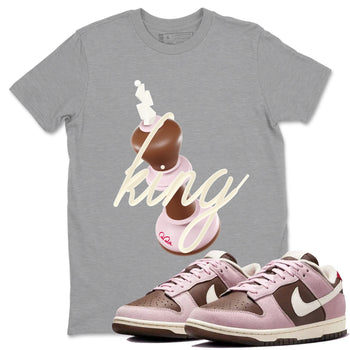 Dunk Cacao Wow And Pink Foam shirts to match jordans 3D King sneaker match tees Dunk Cacao Wow And Pink Foam SNRT Sneaker Tees streetwear brand Heather Grey 1 unisex cotton tee