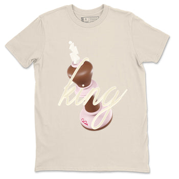 Dunk Cacao Wow And Pink Foam shirts to match jordans 3D King sneaker match tees Dunk Cacao Wow And Pink Foam SNRT Sneaker Tees streetwear brand Natural 2 unisex cotton tee