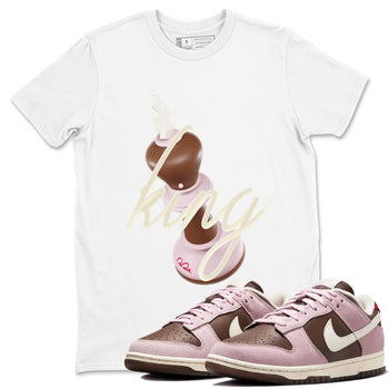 Dunk Cacao Wow And Pink Foam shirts to match jordans 3D King sneaker match tees Dunk Cacao Wow And Pink Foam SNRT Sneaker Tees streetwear brand White 1 unisex cotton tee