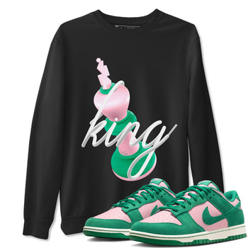 Dunk Low Medium Soft Pink Malachite shirt to match jordans 3D King sneaker tees Dunk Retro SE Medium Soft Pink Malachite SNRT Sneaker Release Tees unisex cotton Black 1 crew neck shirt