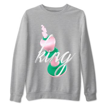 Dunk Low Medium Soft Pink Malachite shirt to match jordans 3D King sneaker tees Dunk Retro SE Medium Soft Pink Malachite SNRT Sneaker Release Tees unisex cotton Heather Grey 2 crew neck shirt