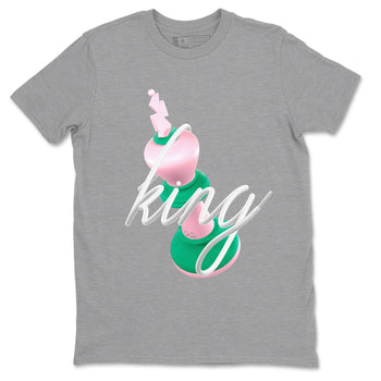 Dunk Low Medium Soft Pink Malachite shirt to match jordans 3D King sneaker tees Dunk Retro SE Medium Soft Pink Malachite SNRT Sneaker Release Tees unisex cotton Heather Grey 2 crew neck shirt
