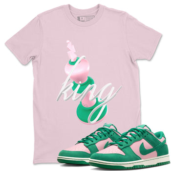 Dunk Low Medium Soft Pink Malachite shirt to match jordans 3D King sneaker tees Dunk Retro SE Medium Soft Pink Malachite SNRT Sneaker Release Tees unisex cotton Pink 1 crew neck shirt