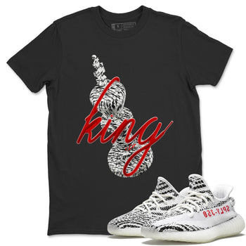 Yeezy 350 Zebra Sneaker Match Tees 3D King Sneaker Tees Yeezy Boost 350 V2 Zebra Sneaker Release Tees Unisex Shirts Black 1