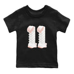 11s Legend Pink shirts to match jordans 3D Number 11 sneaker match tees Air Jordan 11 Legend Pink SNRT Sneaker Tees streetwear brand Baby and Youth Black 2 cotton tee
