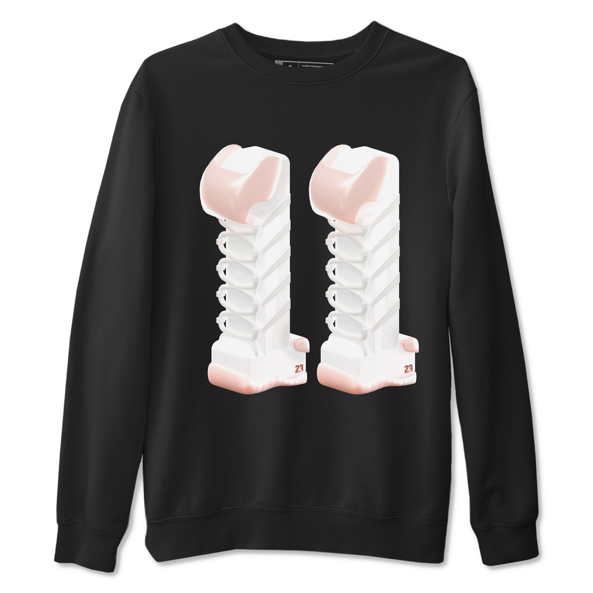 11s Legend Pink shirts to match jordans 3D Number 11 sneaker match tees Air Jordan 11 Legend Pink SNRT Sneaker Tees streetwear brand Black 2 unisex cotton tee