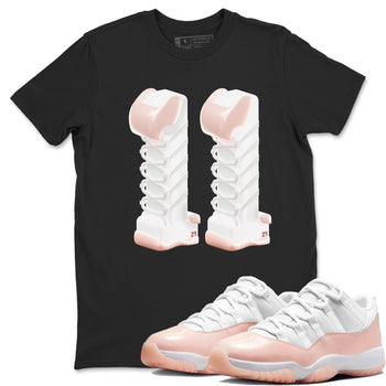 11s Legend Pink shirts to match jordans 3D Number 11 sneaker match tees Air Jordan 11 Legend Pink SNRT Sneaker Tees streetwear brand Black 1 unisex cotton tee