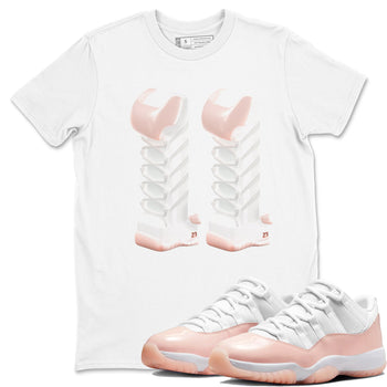 11s Legend Pink shirts to match jordans 3D Number 11 sneaker match tees Air Jordan 11 Legend Pink SNRT Sneaker Tees streetwear brand White 1 unisex cotton tee