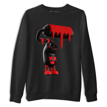 Sneaker match tees – Sneaker Tees To Match Air Foamposite Cough Drop Shoes – 3D Paint Roller Tee Black 2