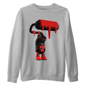 Sneaker match tees – Sneaker Tees To Match Air Foamposite Cough Drop Shoes – 3D Paint Roller Tee Heather Grey 2
