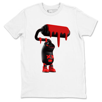 Sneaker match tees – Sneaker Tees To Match Air Foamposite Cough Drop Shoes – 3D Paint Roller Tee White 2