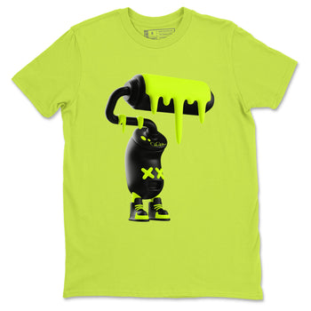 Foams One Black Volt shirts to match jordans 3D Paint Roller sneaker match tees Air Foamposite One Black and Volt match shoes to clothes SNRT Sneaker Tees unisex cotton Safety Green 2 shirts