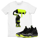 Foams One Black Volt shirts to match jordans 3D Paint Roller sneaker match tees Air Foamposite One Black and Volt match shoes to clothes SNRT Sneaker Tees unisex cotton White 1 shirts