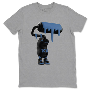Sneaker Threads – Sneaker Tees To Match Air Foamposite One Carbon Fiber – 3D Paint Roller Graphic Tee Heather Grey 2. Perfect for Jordan releases 2025 colorways.