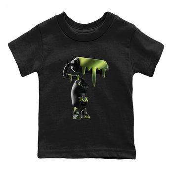 Best Christmas gifts for sneakerheads - Sneaker Tees To Match Air Foamposite One Pine Green Sneakers – 3D Paint Roller Kids T-Shirt Black 2